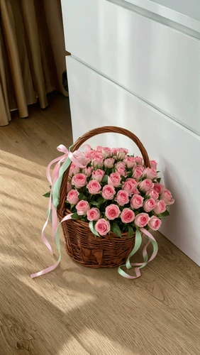 Розовый сад · корзина, 101 роза