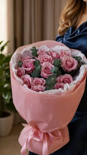 Клубничный бисквит · 15 роз